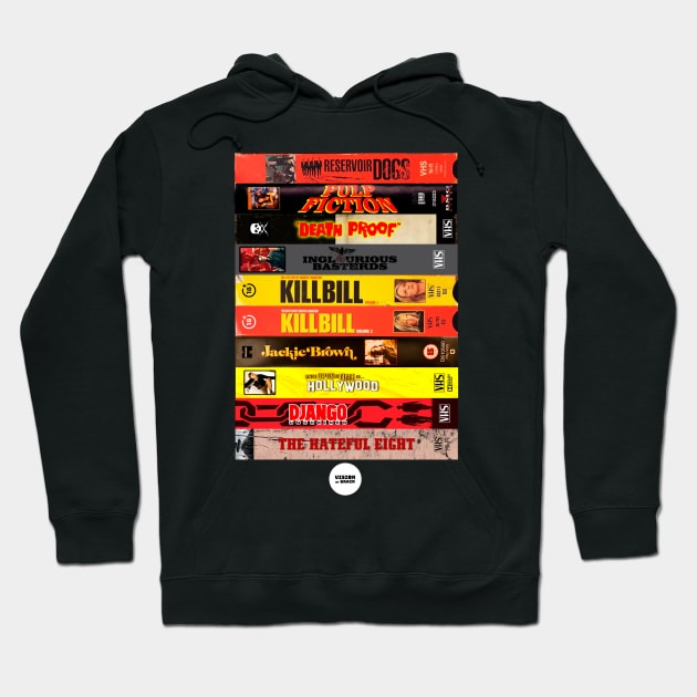 Tarantino VHS stack Hoodie by visionofbrain